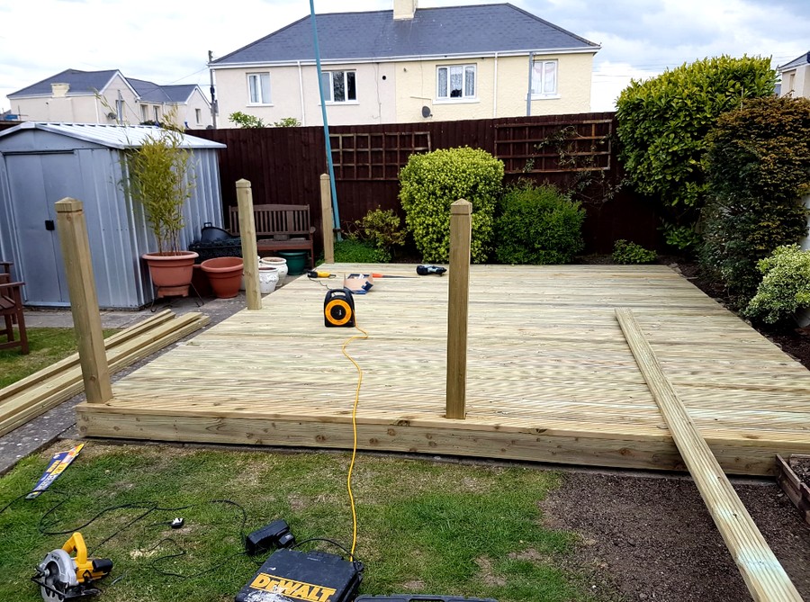 In progress – posts installed